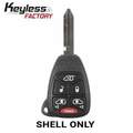 Keyless Factory KeylessFactory: Chrysler / Jeep / Dodge 2004 “ 2017 / 6-Button Remote Head Key Shell / M3N5WY72XX RHS-CHY-1366
